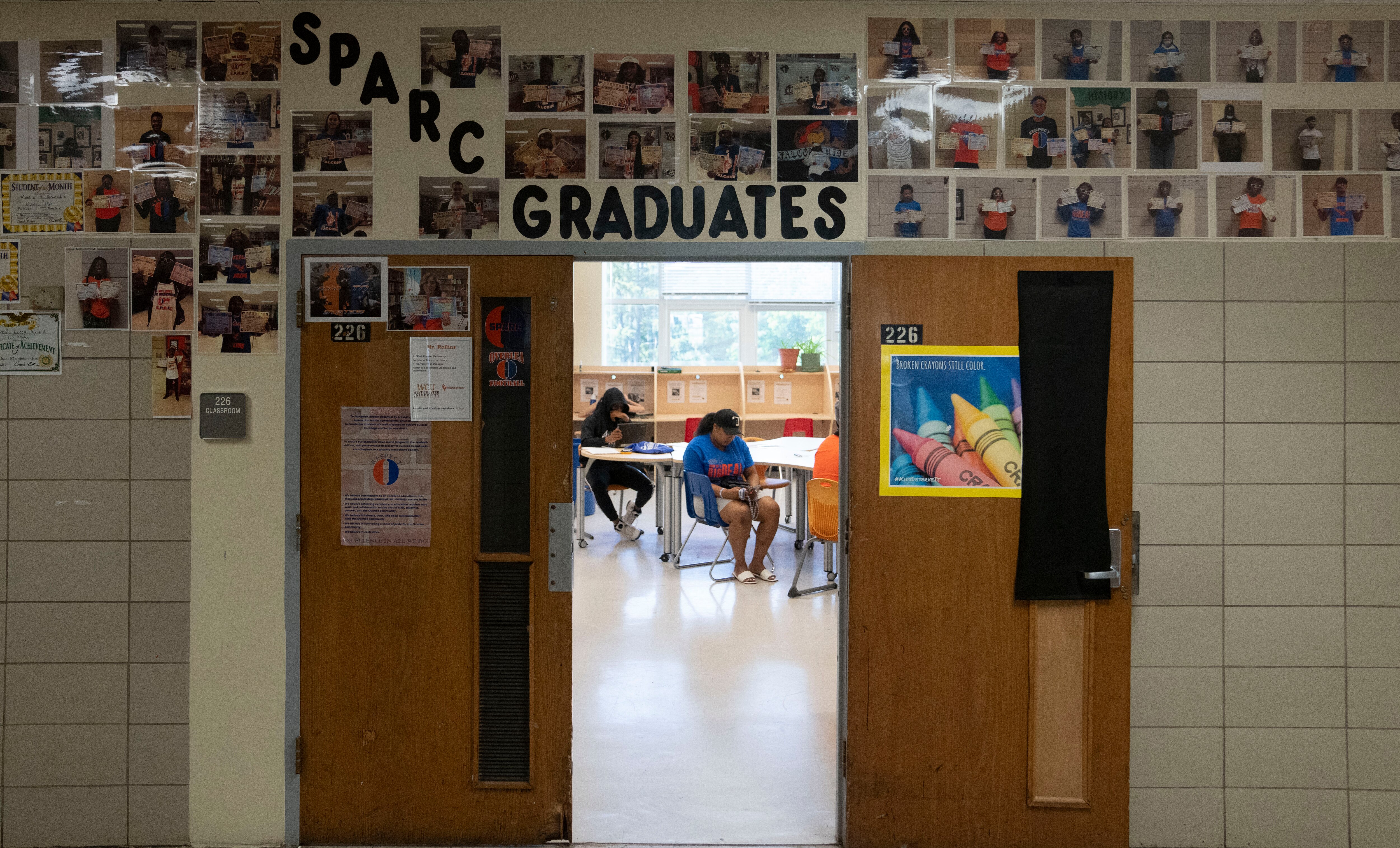 Classroom at Overlea High School, in Baltimore, Tuesday, May 31, 2023.