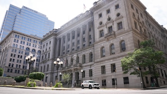 Exterior of the Clarence M. Mitchell, Jr. Courthouse on Calvert Street in Baltimore, Md. on Saturday, July 19, 2025.