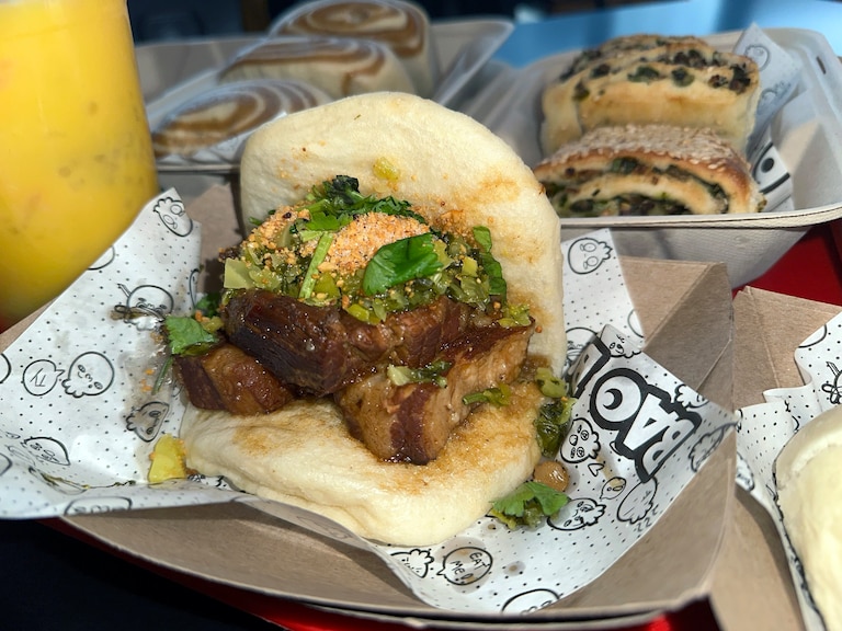 Bao Bei, a restaurant that competed on “The Great Food Truck Race,” serves up tasty Taiwanese street food staples including fluffy bao buns stuffed with melt-in-your-mouth pork belly, sesame and scallion bread, crispy hot fried chicken and a sweet mango sago drink to wash it all down.