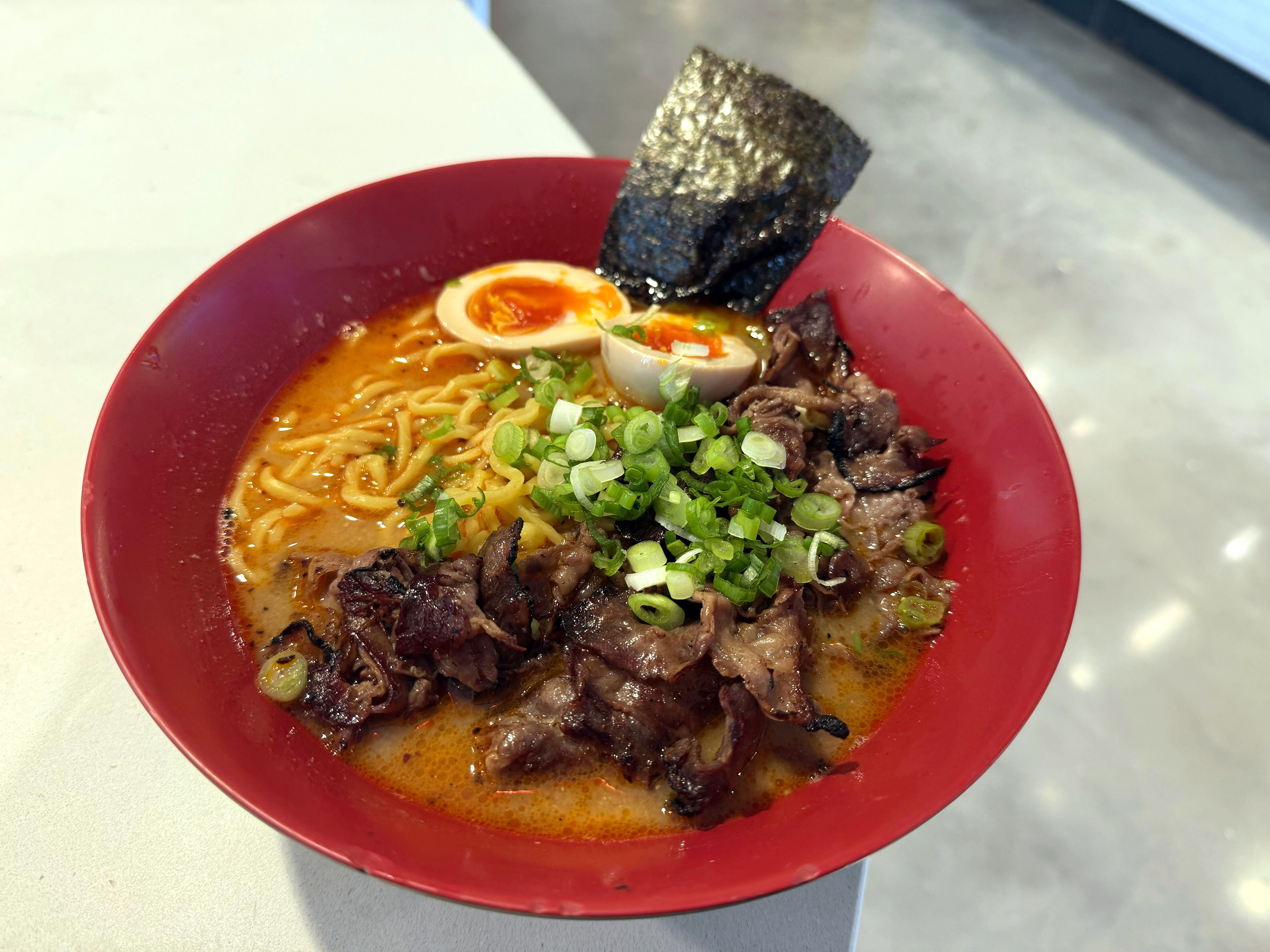 Pit beef ramen from Ejji Ramen at 711 S Central Ave.