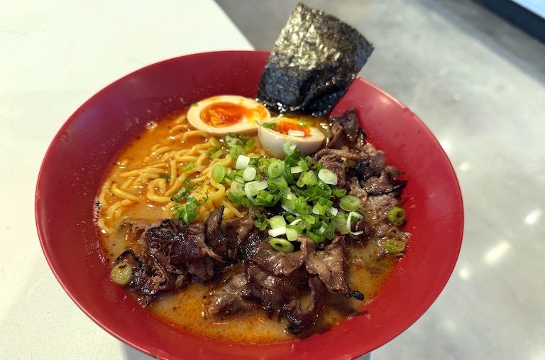 Pit beef ramen from Ejji Ramen at 711 S Central Ave.