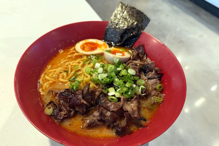 Pit beef ramen from Ejji Ramen at 711 S Central Ave.