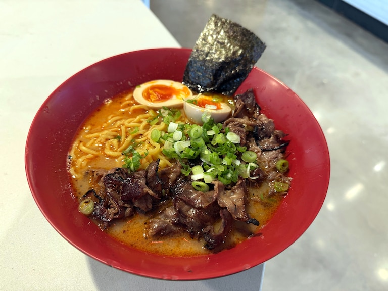 Pit beef ramen from Ejji Ramen at 711 S Central Ave.