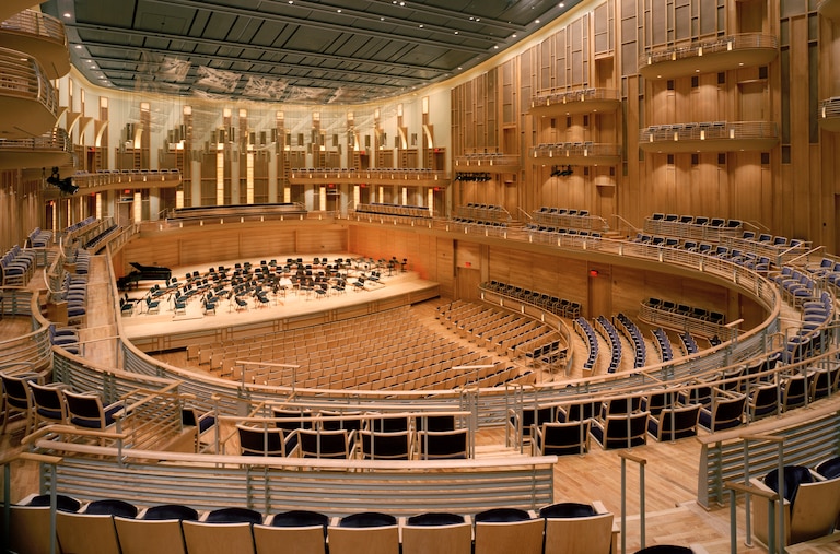 The interior of the Music Center at Strathmore. The venue will host the debut show from its in-house jazz orchestra on Feb. 13.