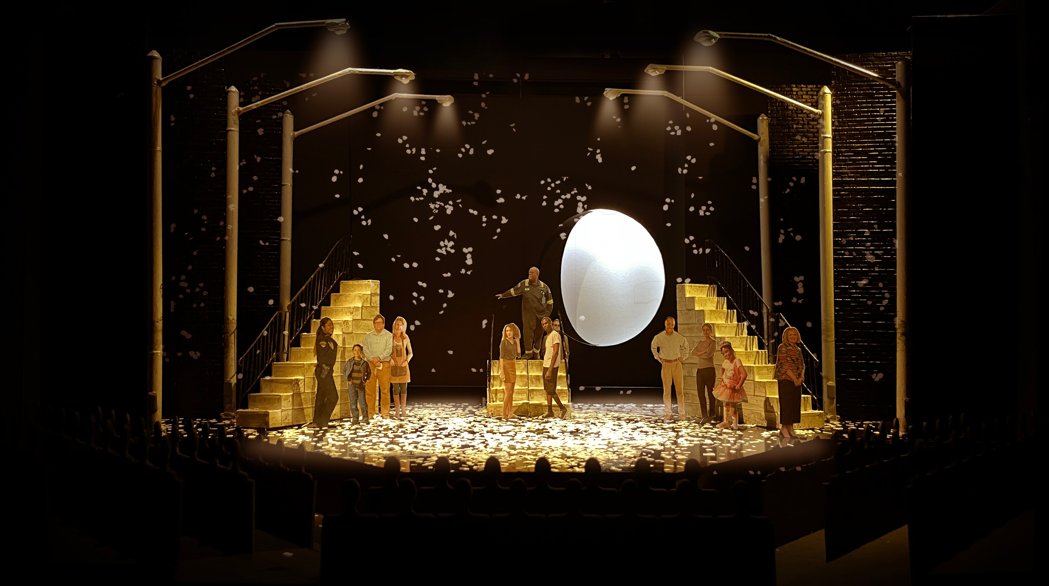 An artist's rendering of the set of the Baltimore Center Stage production of "Our Town"