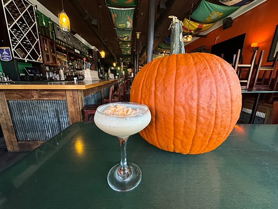 The pumpkin pie espresso martini at Delia Foley’s Pub.