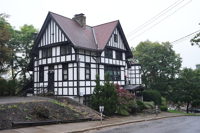 Shown is the the Chi Phi fraternity house at Cornell University in Ithaca, N.Y., Thursday, Oct. 1, 2026.