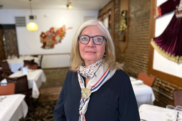 The Helmand, an iconic Afghan restaurant, celebrated 37 years in Baltimore this month. Pat Karzai is leading the restaurant into a new era following the passing of her husband Qayum Karzai two years ago. Pat Karzai gives a tour of The Helmand in October, 2026.