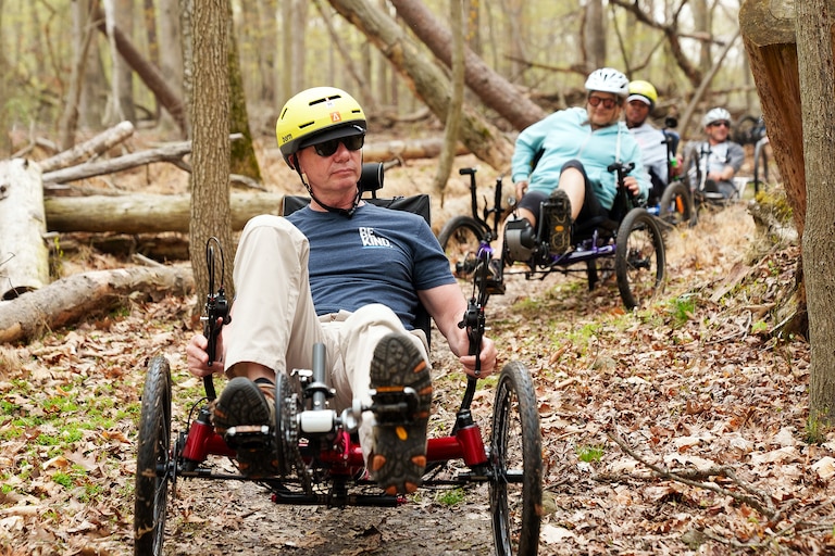 The Friends of the Patapsco Valley State Park completed five miles of trails, pictured, in the McKeldin area, which are popular with those who use adaptive bikes and handcycles as well as equestrians or intergenerational hikers.