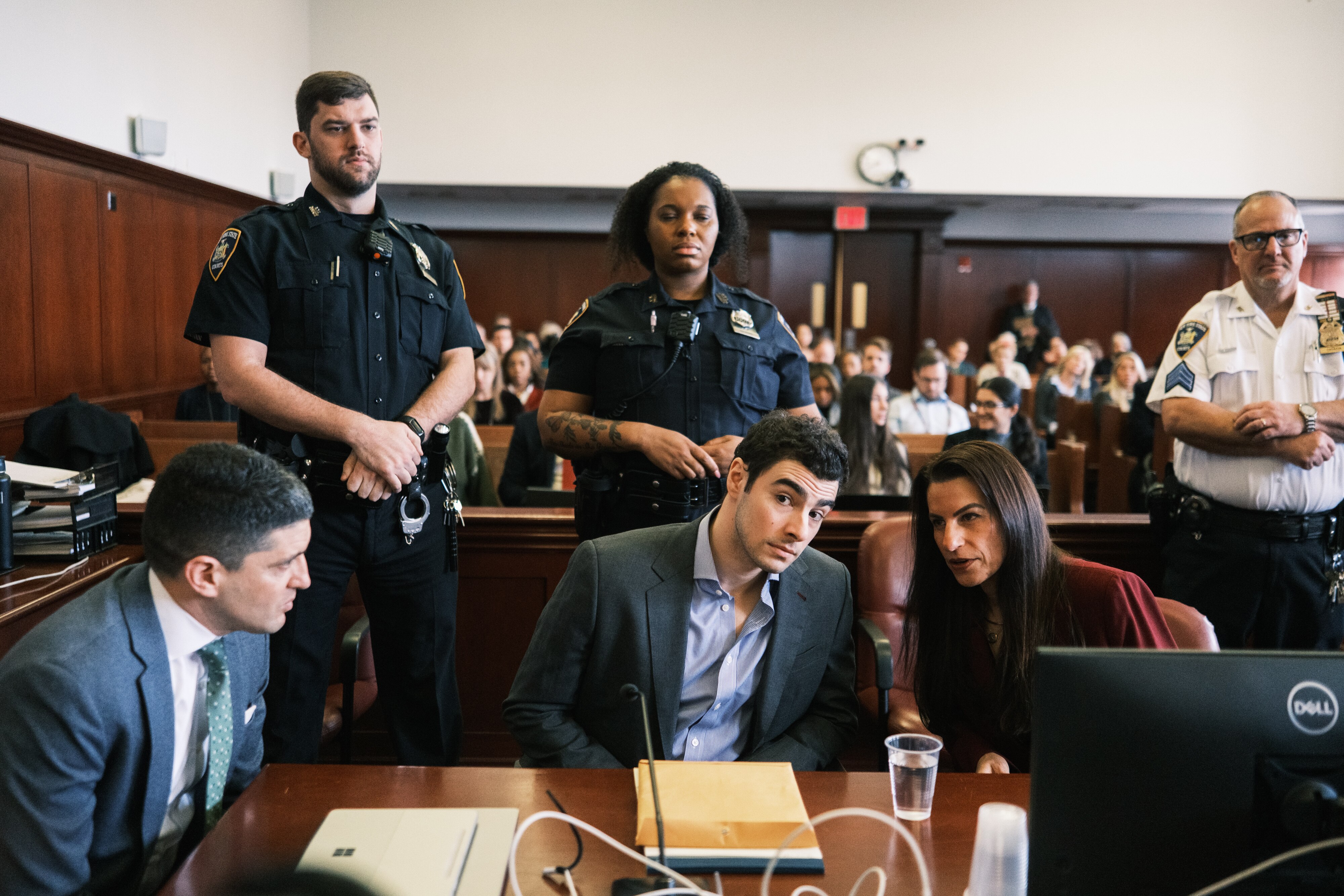 Luigi Mangione appears in Manhattan Criminal Court, Monday, Dec. 8, 2025, in New York.