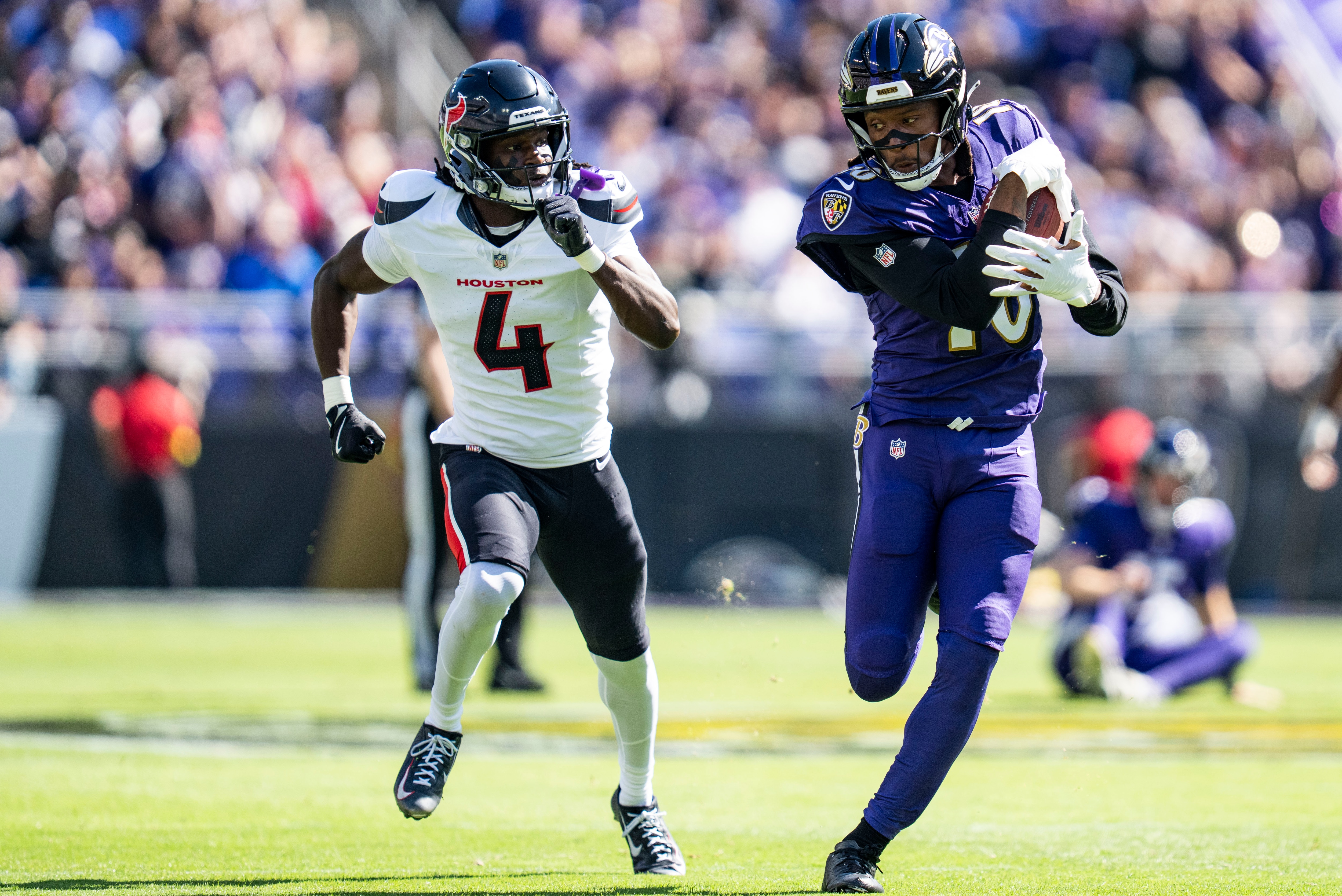 Wide receiver DeAndre Hopkins could play an important role for the Ravens with his skill in winning jump balls.