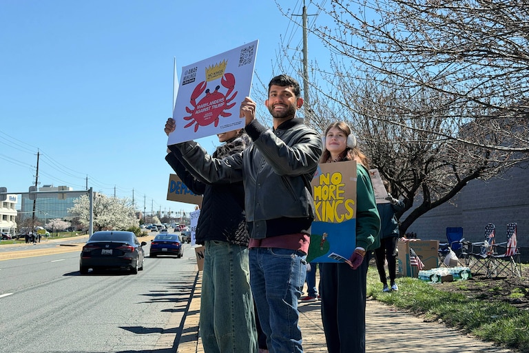 SATURDAY, MARCH 28, 2026 - Maryland State Senate hopeful, 33-year-old Amar Mukunda, hopes to inspire more participation from young people at No Kings Protest in Gaithersburg.