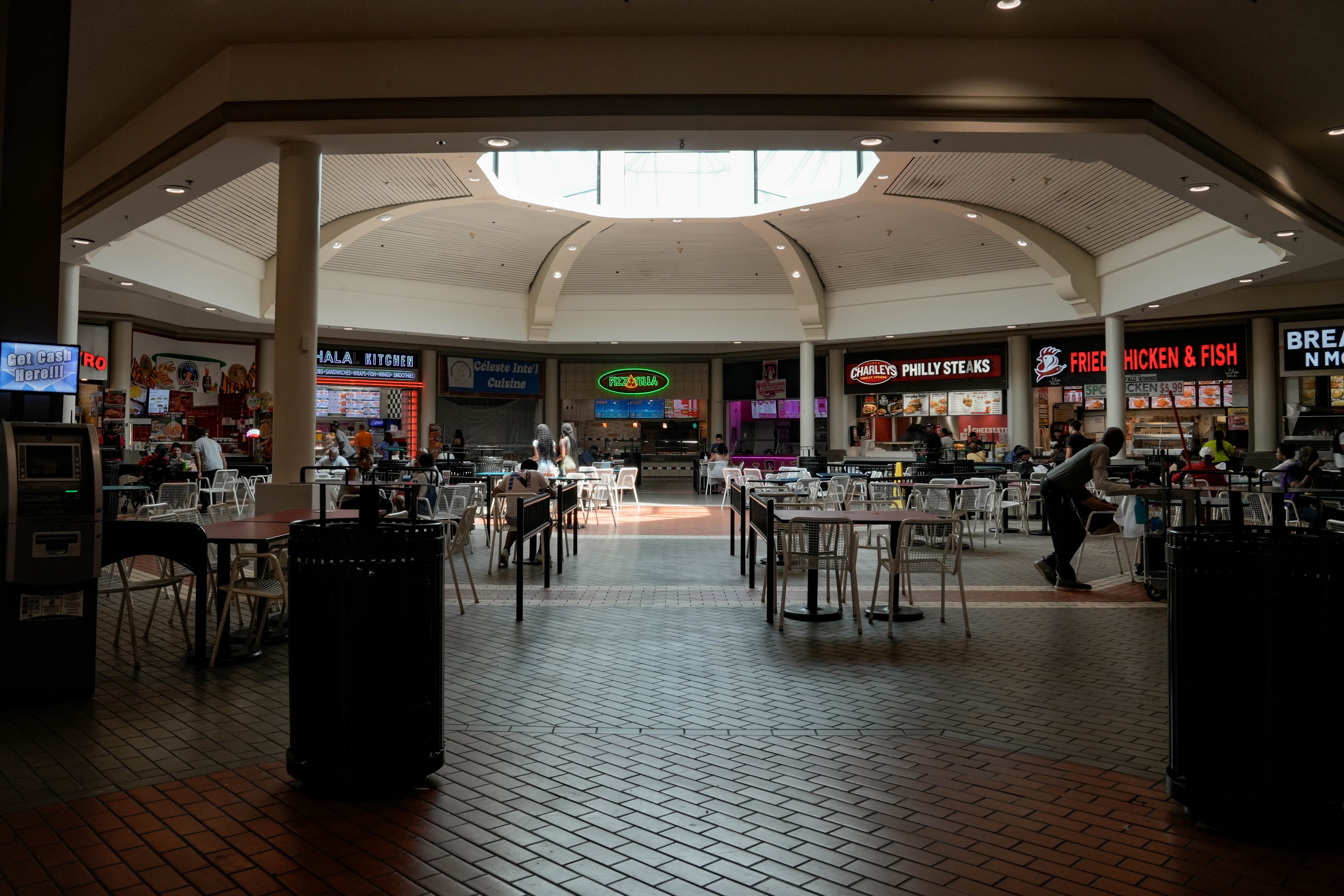 The food court at Security Square Mall in Woodlawn on July 7, 2023.