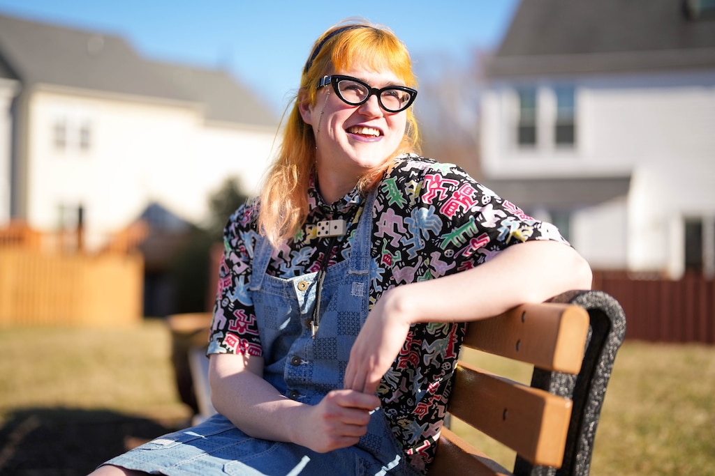 Lily Crunkleton sits for a portrait at a park bench in Annapolis, Md., on Monday, March 9, 2026.