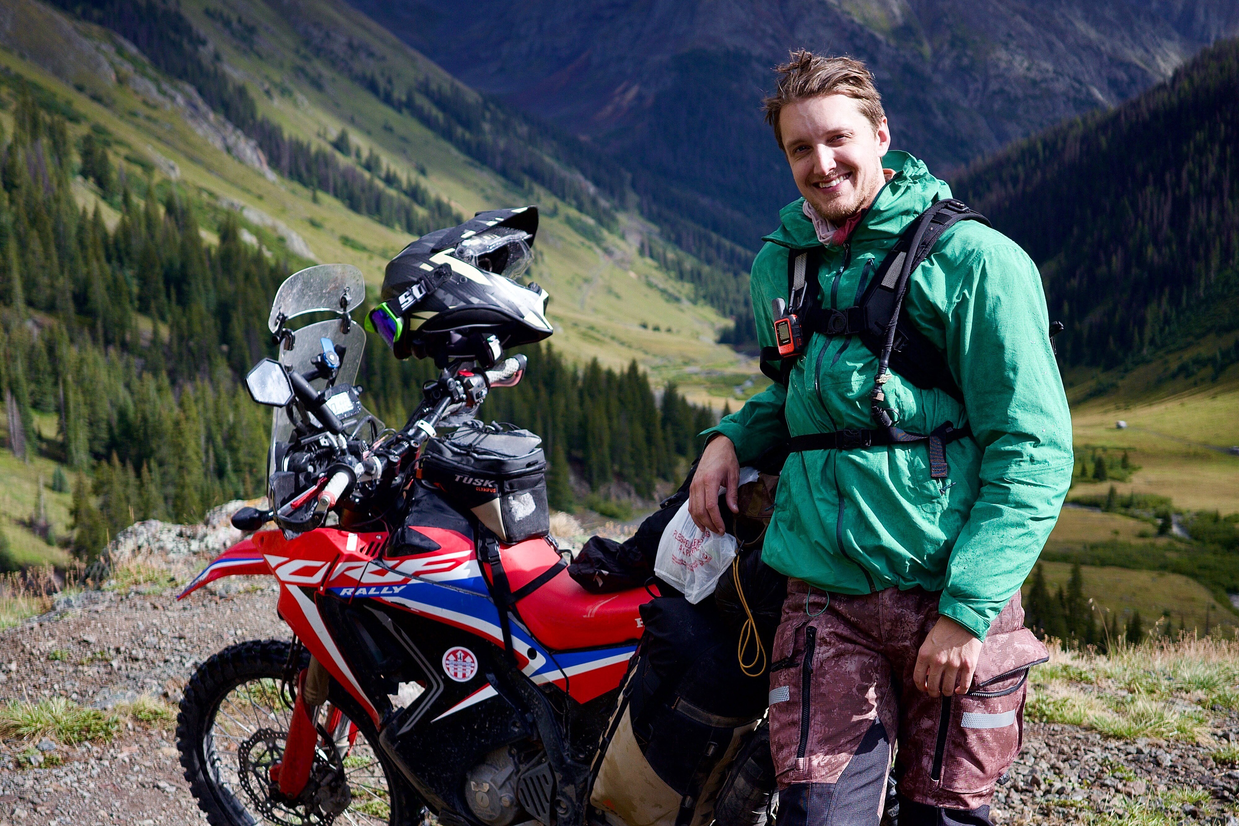Robbie Grassl, of northwest Baltimore, rode his motorcycle across the country in 2024. He said some of the closest calls with other drivers happened as he was leaving Baltimore City.