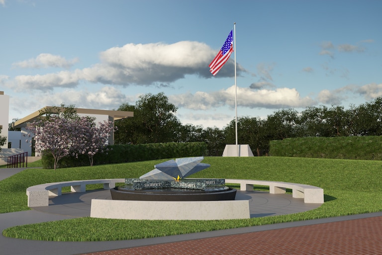 A rendering of the planned Howard County Veterans and Military Families Monument