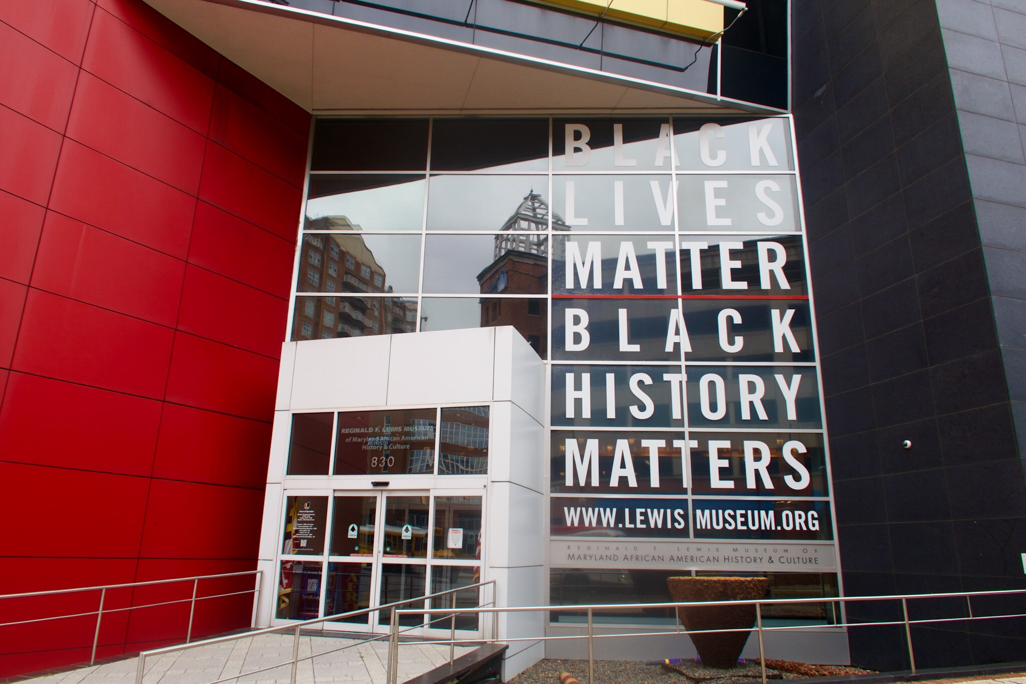 The Reginald F Lewis Museum on September 27, 2023. The museum plans to erect a memorial and debut an exhibit dedicated to the history of lynching in Maryland.