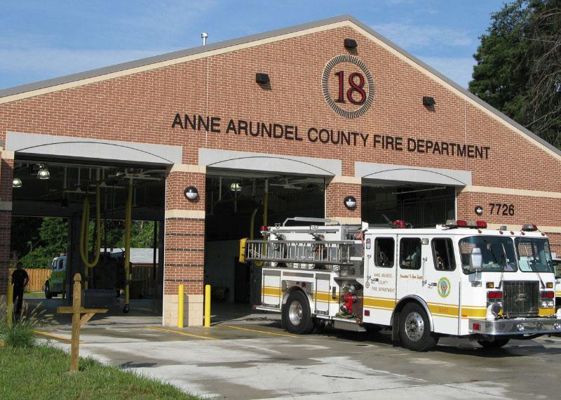 File photo of an Anne Arundel County Fire Department station.
