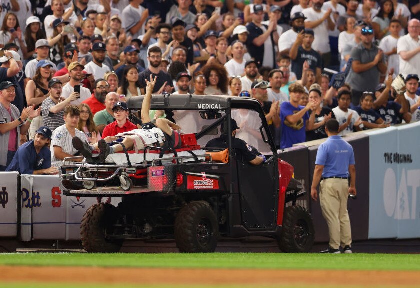 Pete Stendel of the YES Network sustained an orbital fracture when he was hit by Gunnar Henderson's throw July 5.