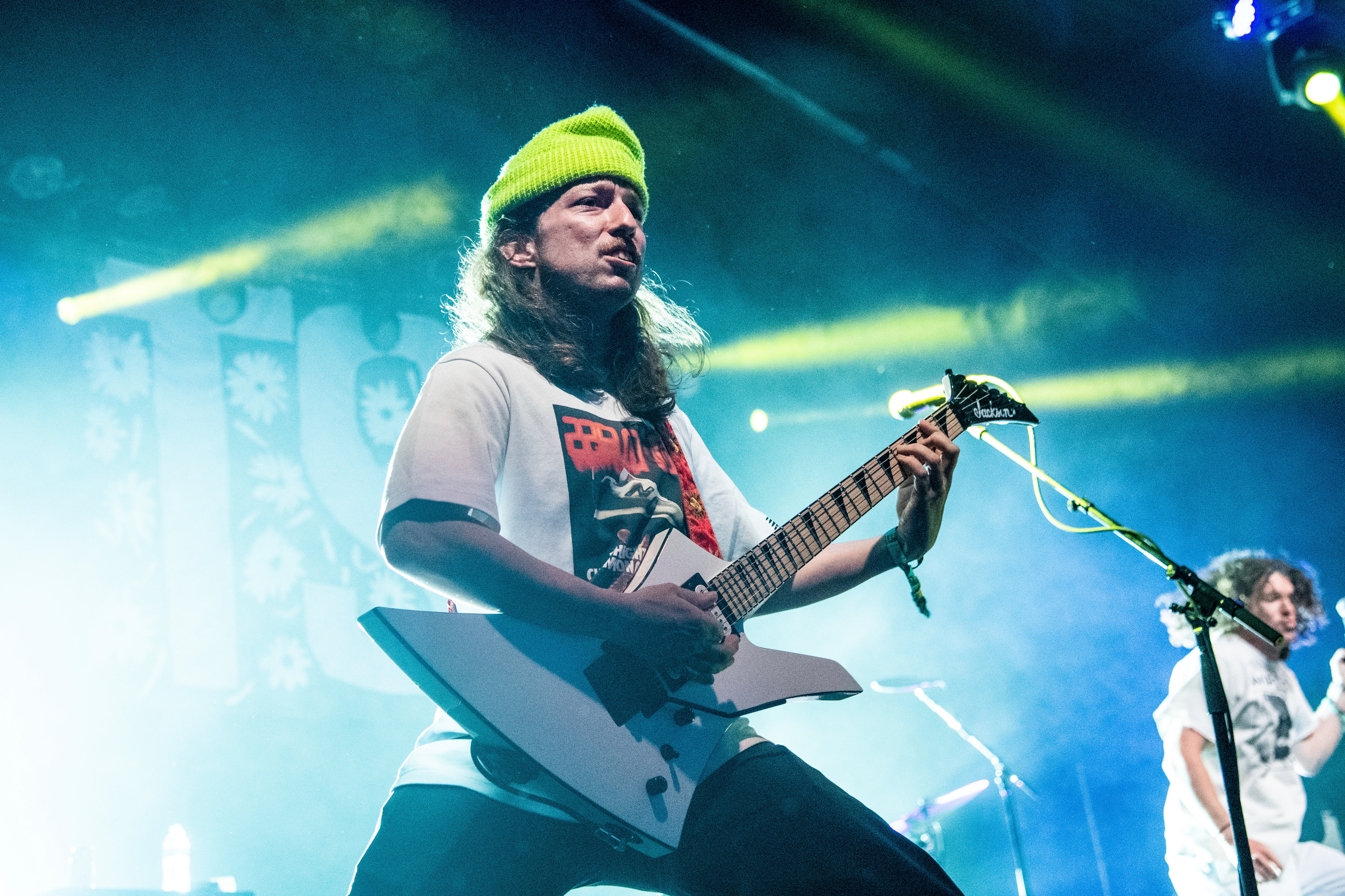 Brady Ebert of Turnstile performs at the Coachella Music & Arts Festival at the Empire Polo Club on Friday, April 19, 2019, in Indio, Calif. (Photo by Amy Harris/Invision/AP)