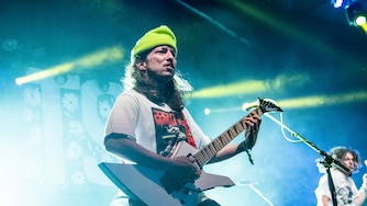 Brady Ebert of Turnstile performs at the Coachella Music & Arts Festival at the Empire Polo Club on Friday, April 19, 2019, in Indio, Calif. (Photo by Amy Harris/Invision/AP)
