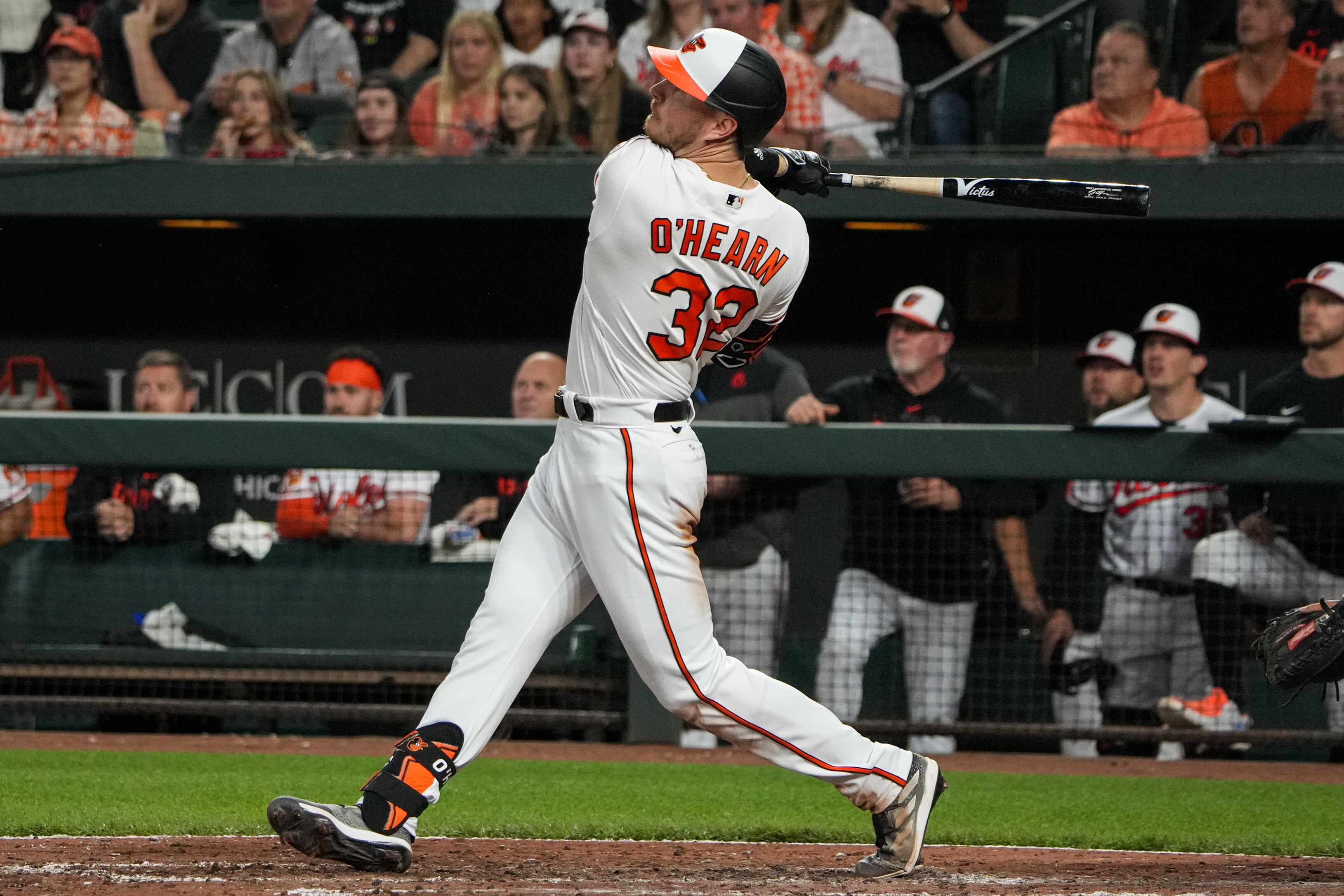 Orioles first baseman Ryan O'Hearn, pictured in a game in May, reached base in his last seven plate appearances during the series against the Kansas City Royals, his former club. Then he homered against Toronto on Tuesday.