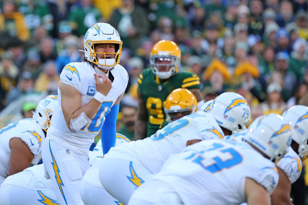 Justin Herbert of the Los Angeles Chargers has thrown 19 touchdown passes and five interceptions this season.