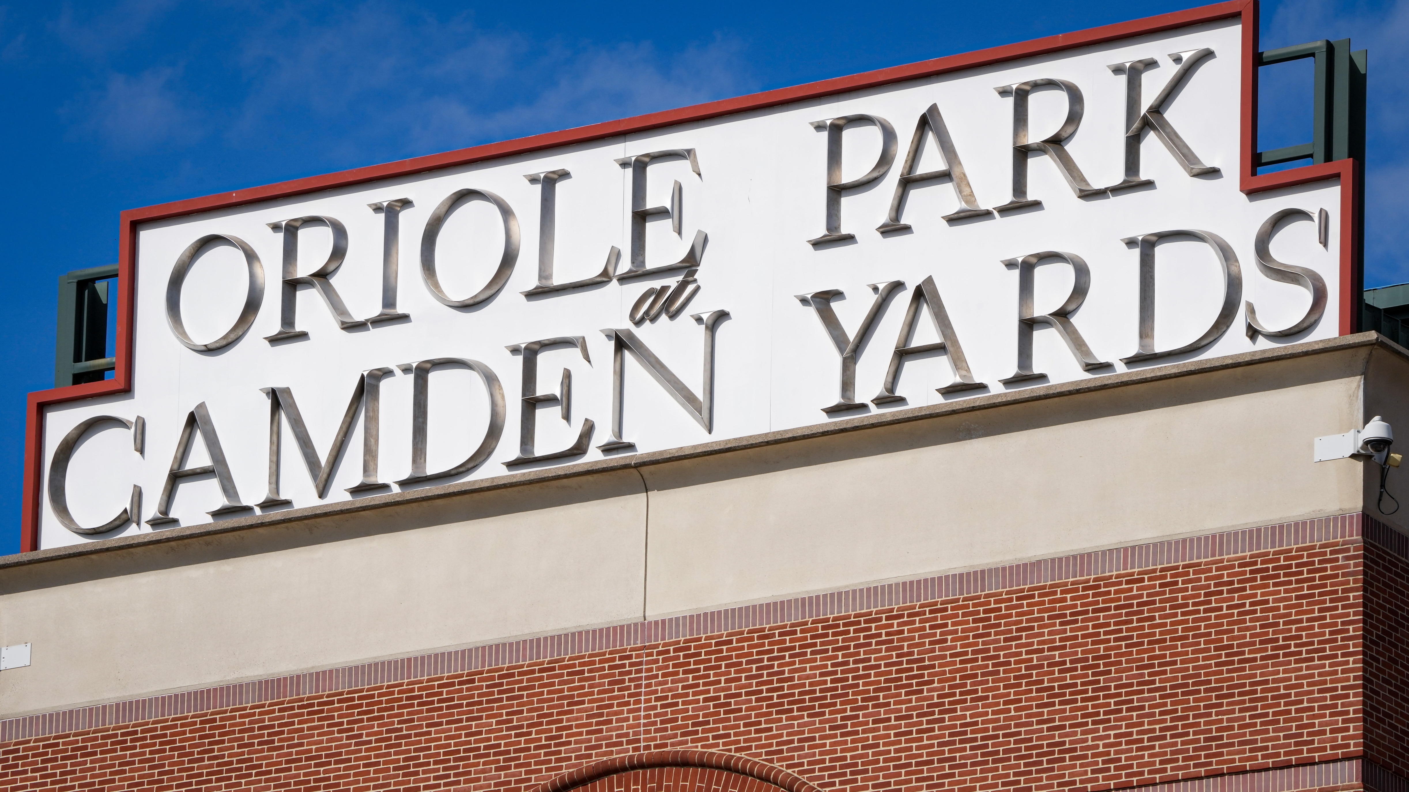 The exterior of Oriole Park at Camden Yards is seen on March 31.