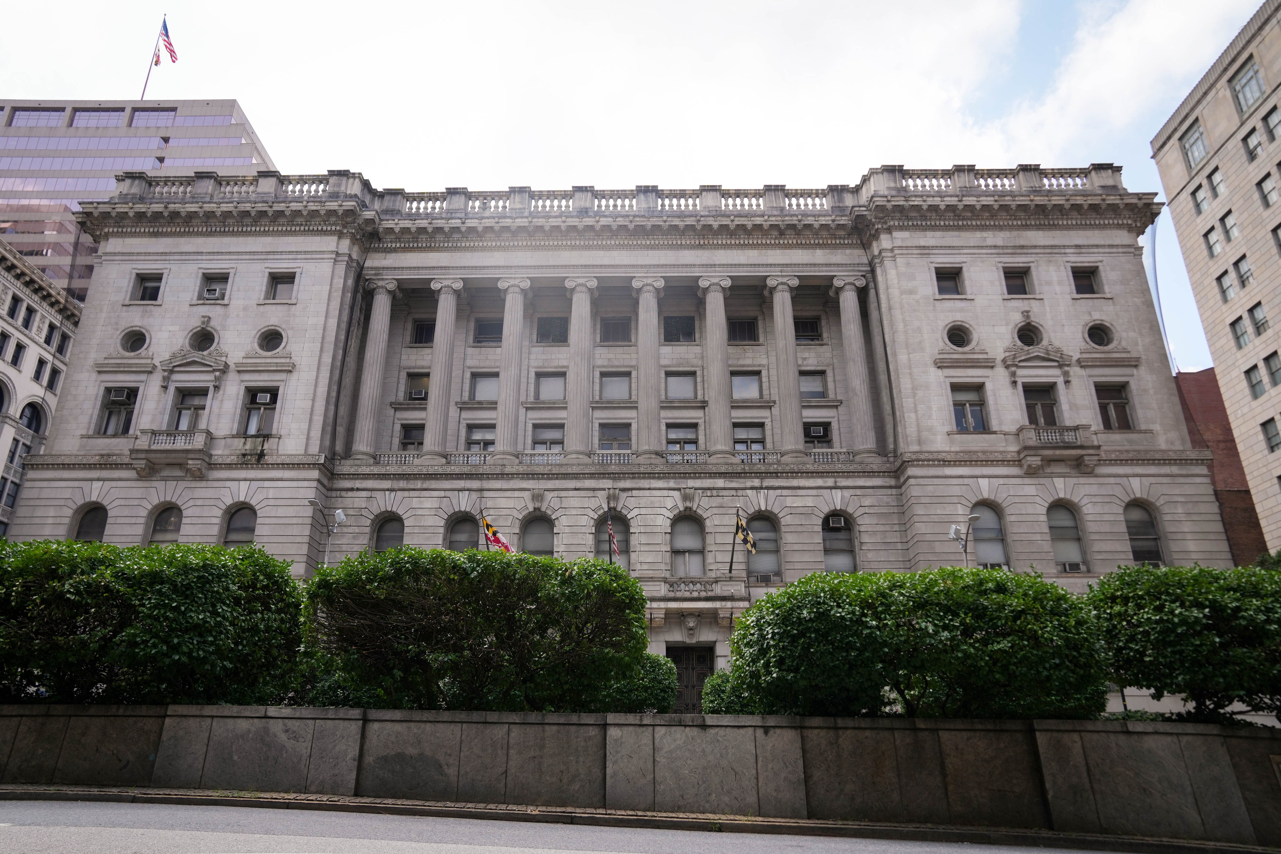 Exterior of the Clarence M. Mitchell, Jr. Courthouse on Calvert Street in Baltimore, Md. on Saturday, July 19, 2025.