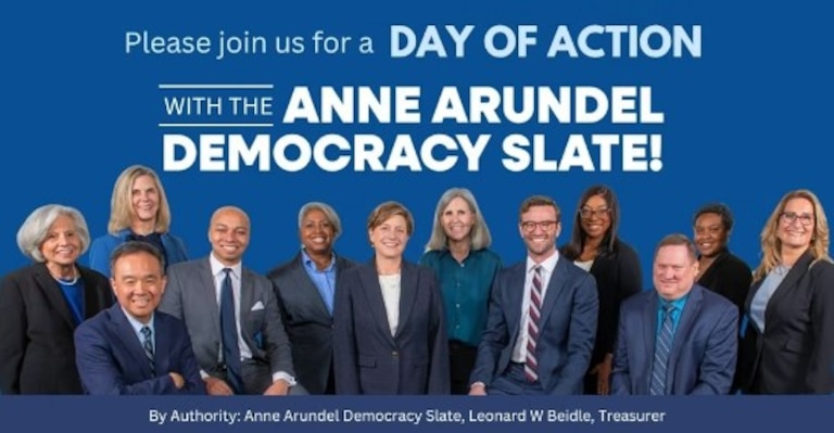 Retiring state Sen. Pamela Beidle, far left, has formed the Anne Arundel Democracy Slate, and plans to turn over most or all of her campaign funds to support its candidates.