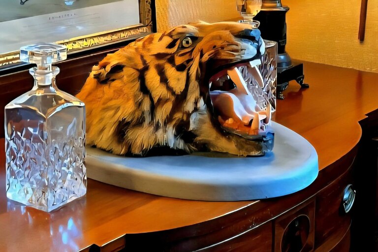 Mark Letzer is looking for his taxidermy tiger's head, which he says was stolen from the Maryland Club on December 12.