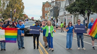 Saturday, Oct. 18, 2025 - Brooke Lierman at the Annapolis Pride Parade.
