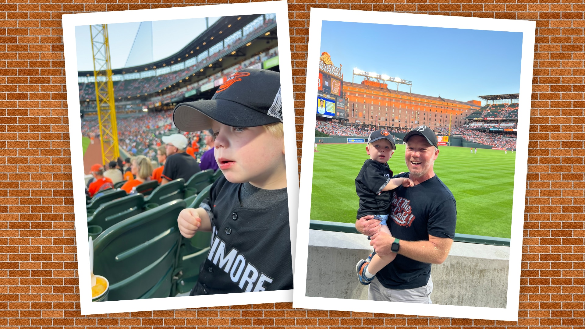 Author Michael Graff and his son visited Camden Yards during the late-season series against the Rays.