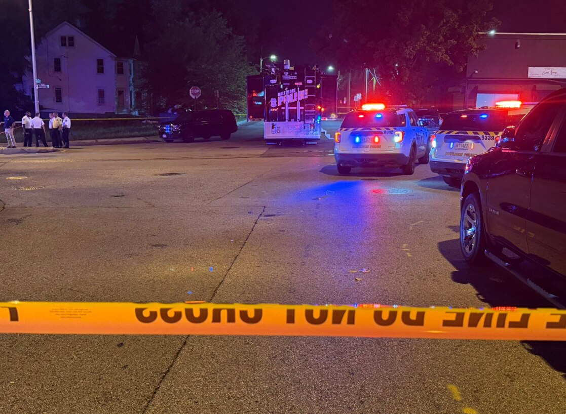 Baltimore Police investigate a shooting in the 3300 block of the Clifton Avenue that involved officers early Sunday, July 5, 2026.