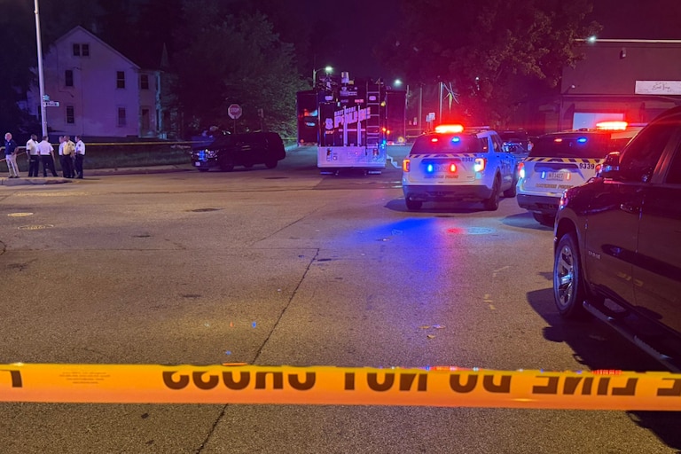 Baltimore Police investigate a shooting in the 3300 block of the Clifton Avenue that involved officers early Sunday, July 5, 2026.