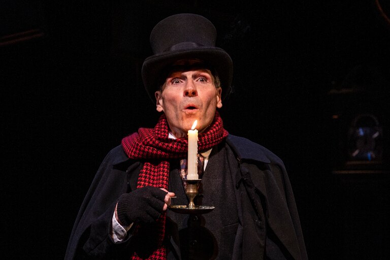 Holiday performances of "A Christmas Carol," seen here performed by Paul Morella, are an annual tradition at the Olney Theatre.