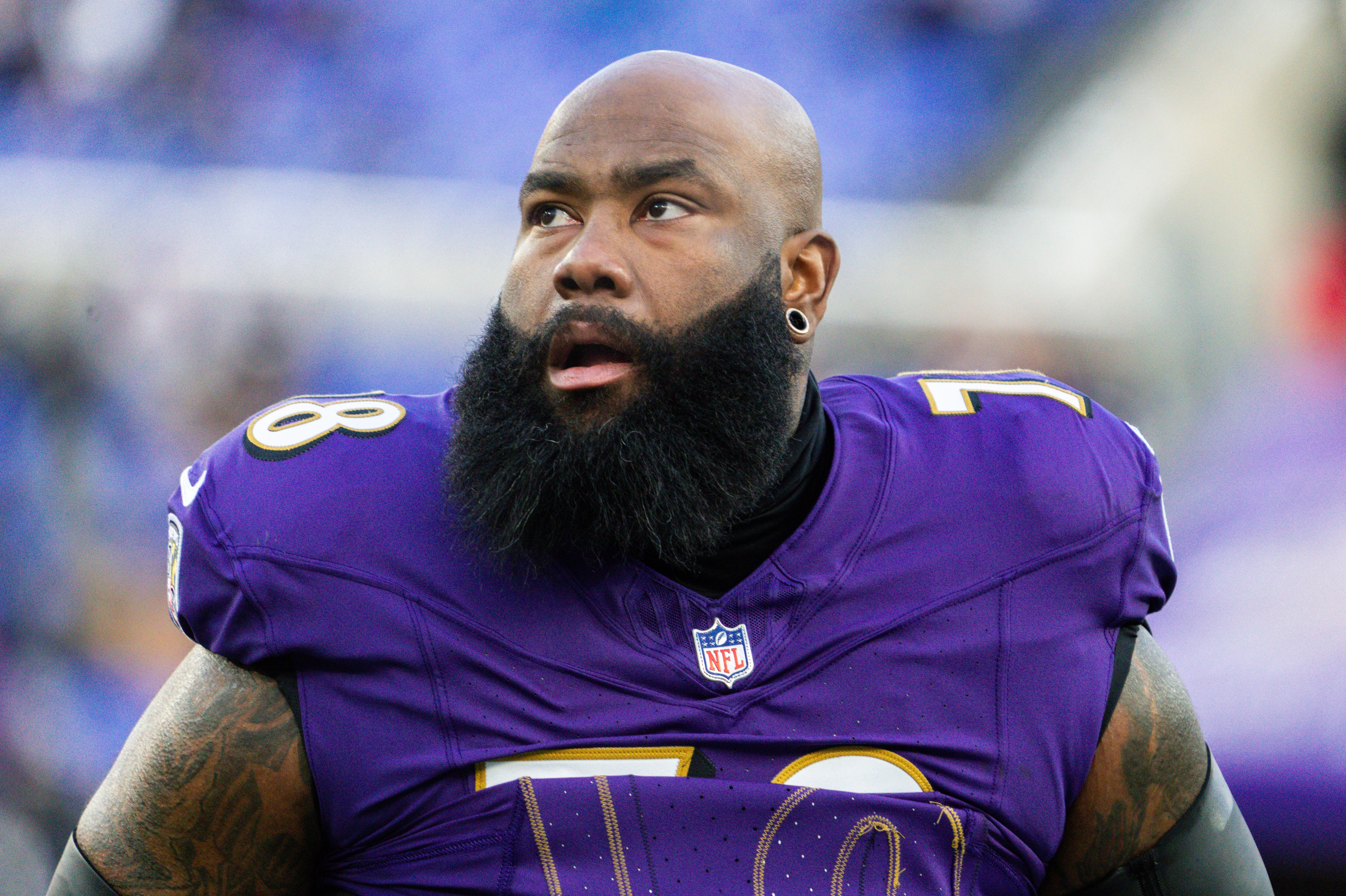 The Ravens will receive the New York Jets’ fourth-round pick (No. 112 overall) and sixth-round pick (No. 218) in exchange for Morgan Moses.