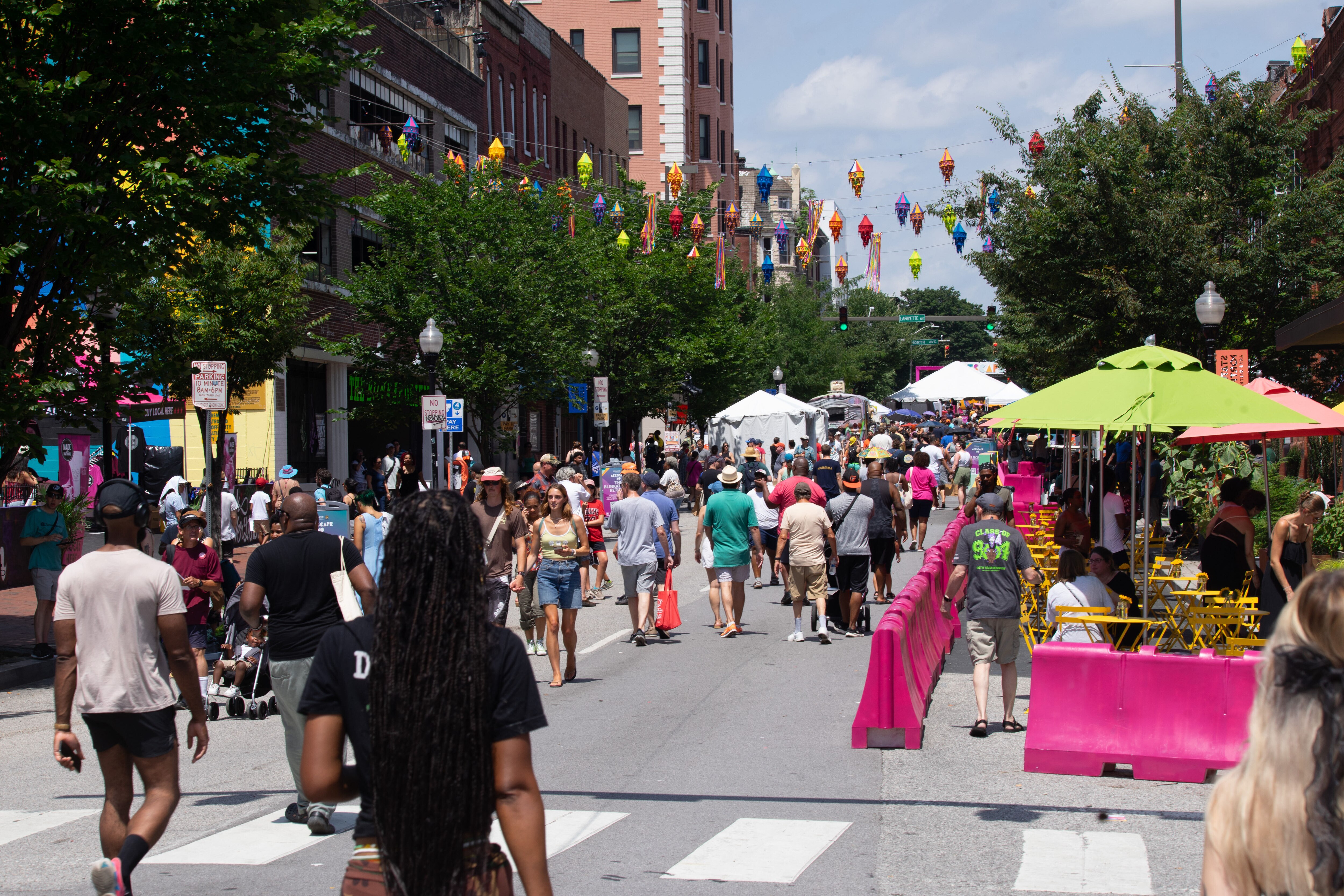 Crowds visit Artscape in 2024.