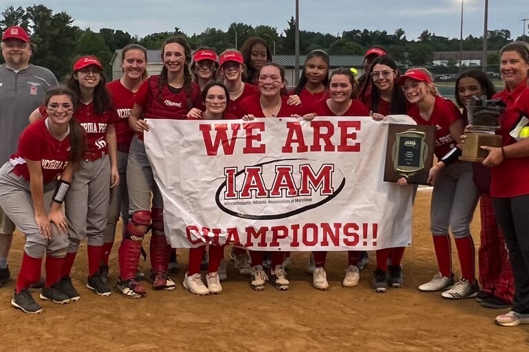 Concordia Prep won the IAAM C Conference softball crown Tuesday evening with a 18-12 decision over Bryn Mawr at Bachmann Park in Glen Burnie.