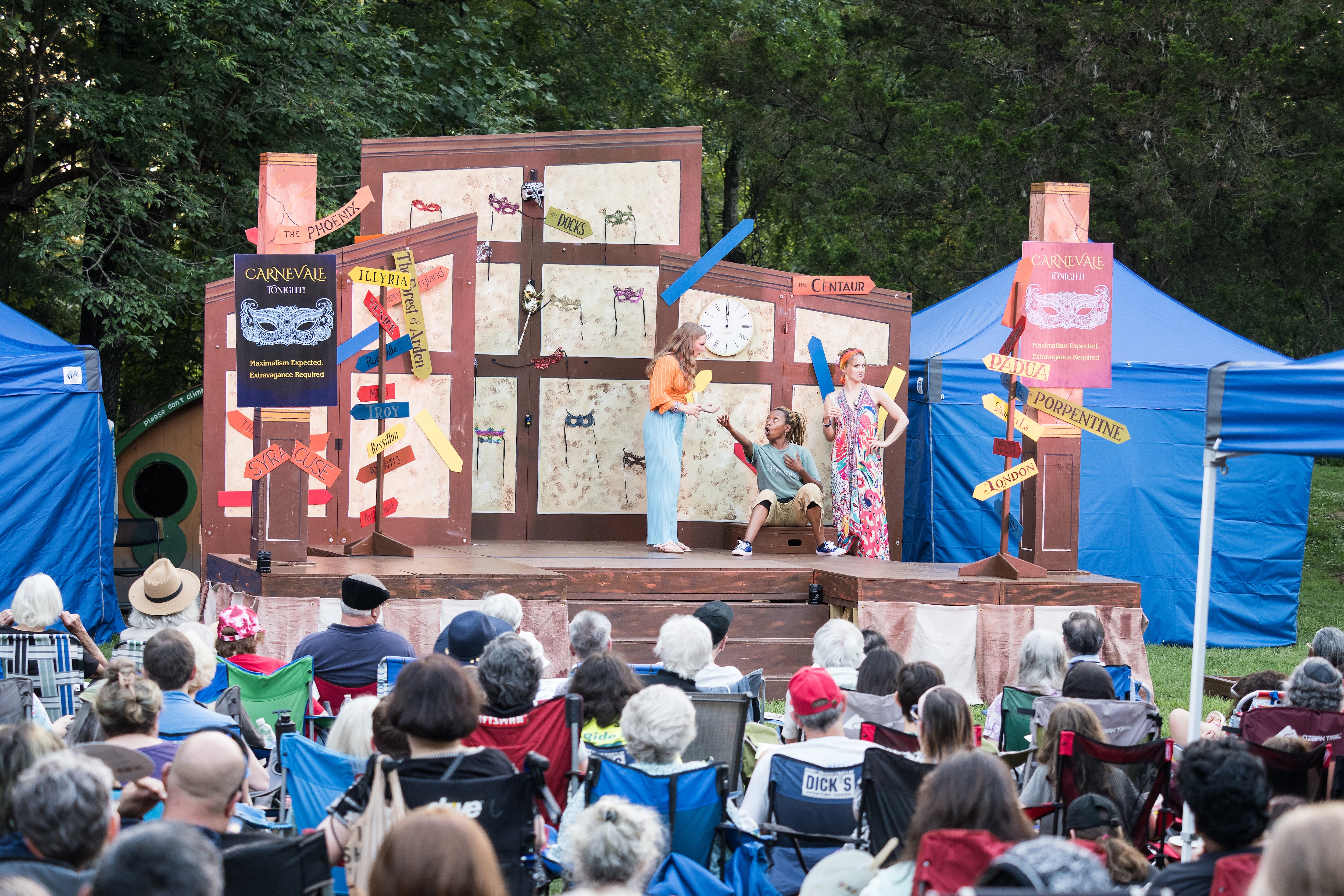 The annual Shakespeare in the Parks summer series will take over parks across Montgomery and Prince George's counties with "As You Like It," starting June 14 through July 5. Last year brought a production of "The Comedy of Errors," pictured here in Rockville's Meadowside Nature Center on July 3, 2025.