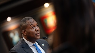 Howard County Executive Calvin Ball briefs the County Council on his proposed fiscal year 2026 budget on April 21, 2025.