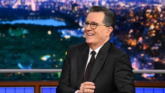 The Late Show with Stephen Colbert during Thursday’s December 18, 2025 show. Photo: Scott Kowalchyk ©2025 CBS Broadcasting Inc. All Rights Reserved.