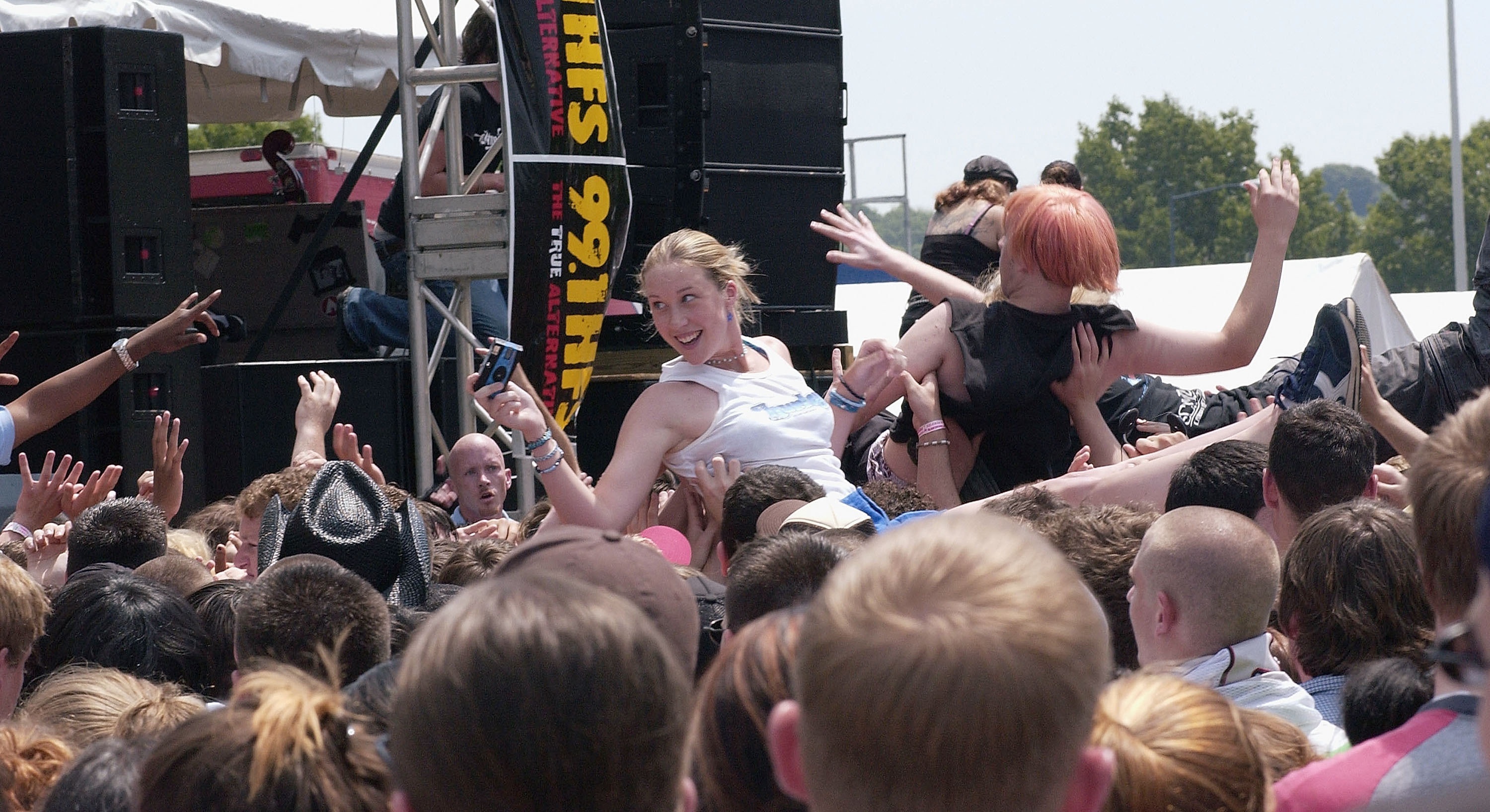 Fans surf the crowd at the 2004 HFStival in Washington, D.C.