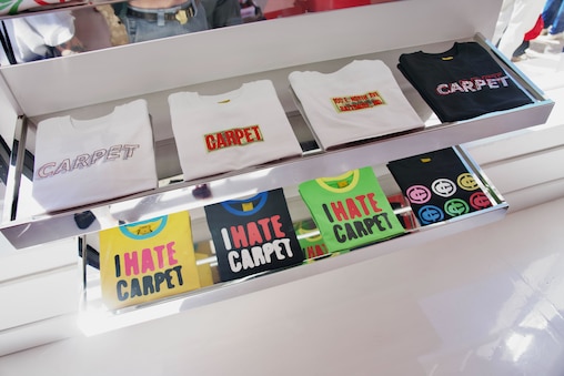 SATURDAY, APRIL 11, 2026 - People shop at the flagship store of Carpet Company on its opening day.