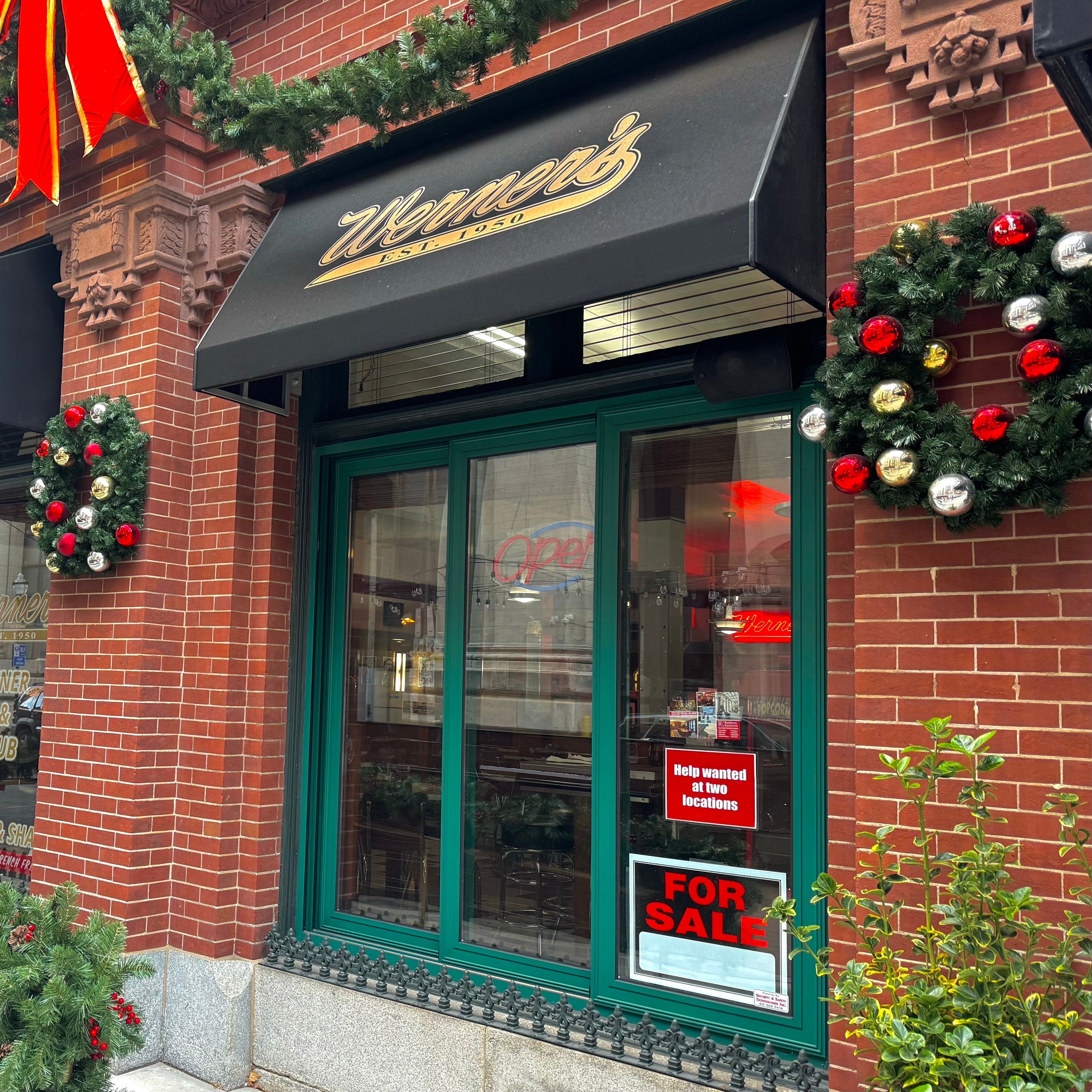 Werner’s sits largely empty in the afternoon on East Redwood Street.