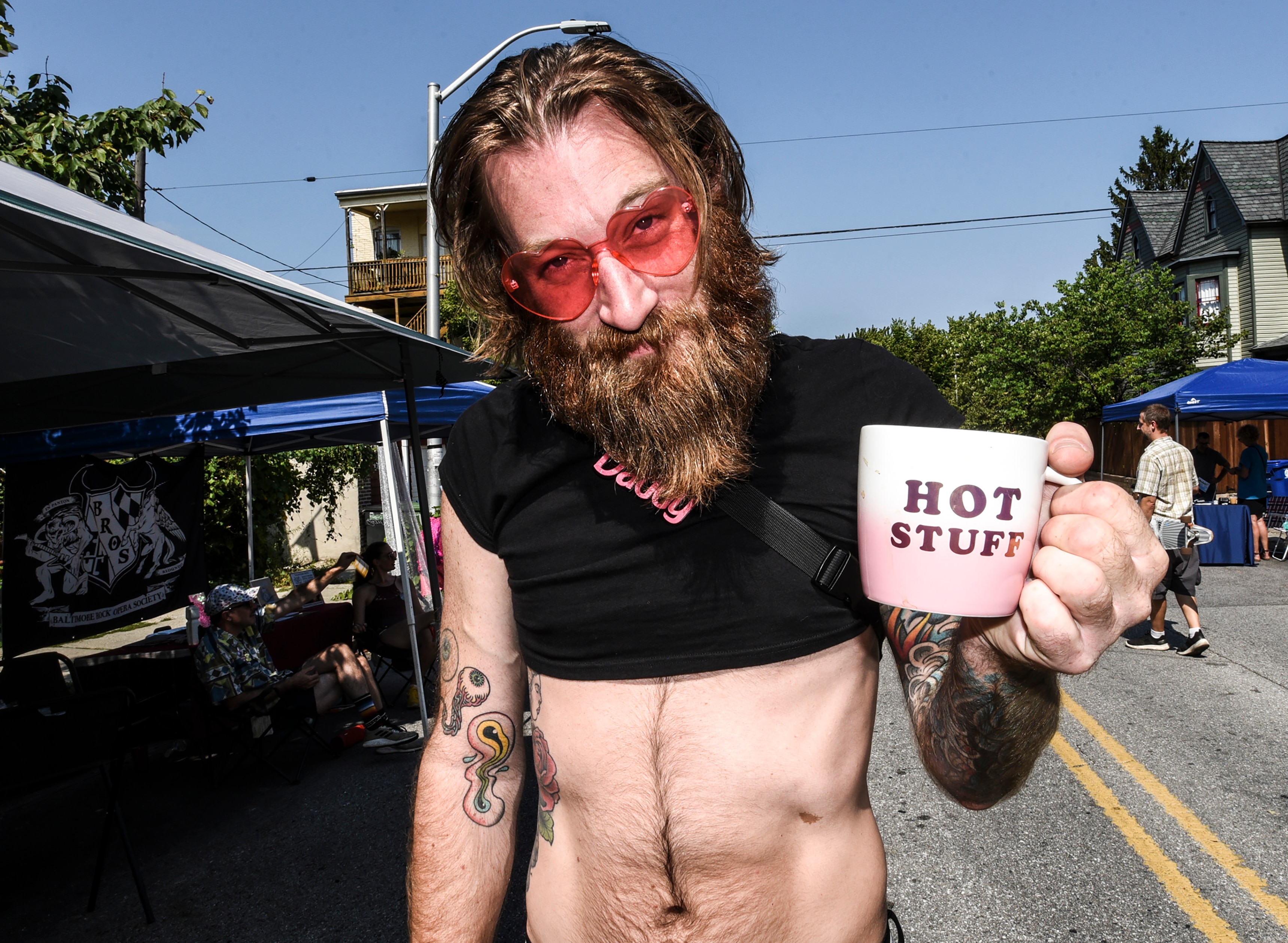 Bartender and Charles Village resident J. Mooy at the Abell Community Fair in 2022.