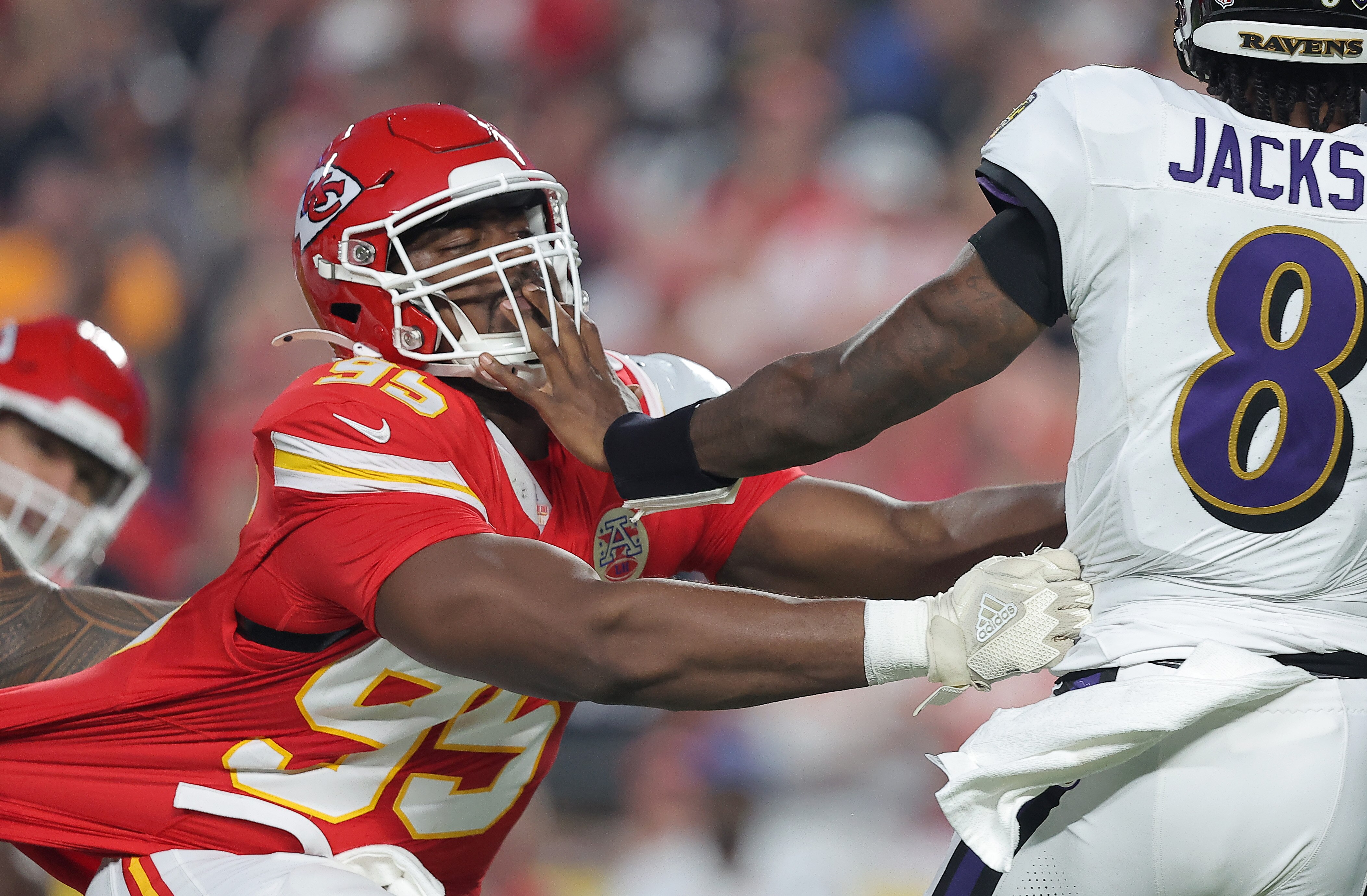 Ravens QB Lamar Jackson took several big hits in the season-opening loss to the Chiefs and did not practice Monday.