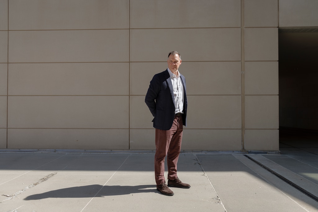 Sean Bulson, the former superintendent of Harford County Public Schools, poses for a portrait at American Universityβs Campus in Washington on Thursday, April 9, 2026. Allegations from an incident at an April 2024 work conference in New Orleans resulted in his firing this past February.