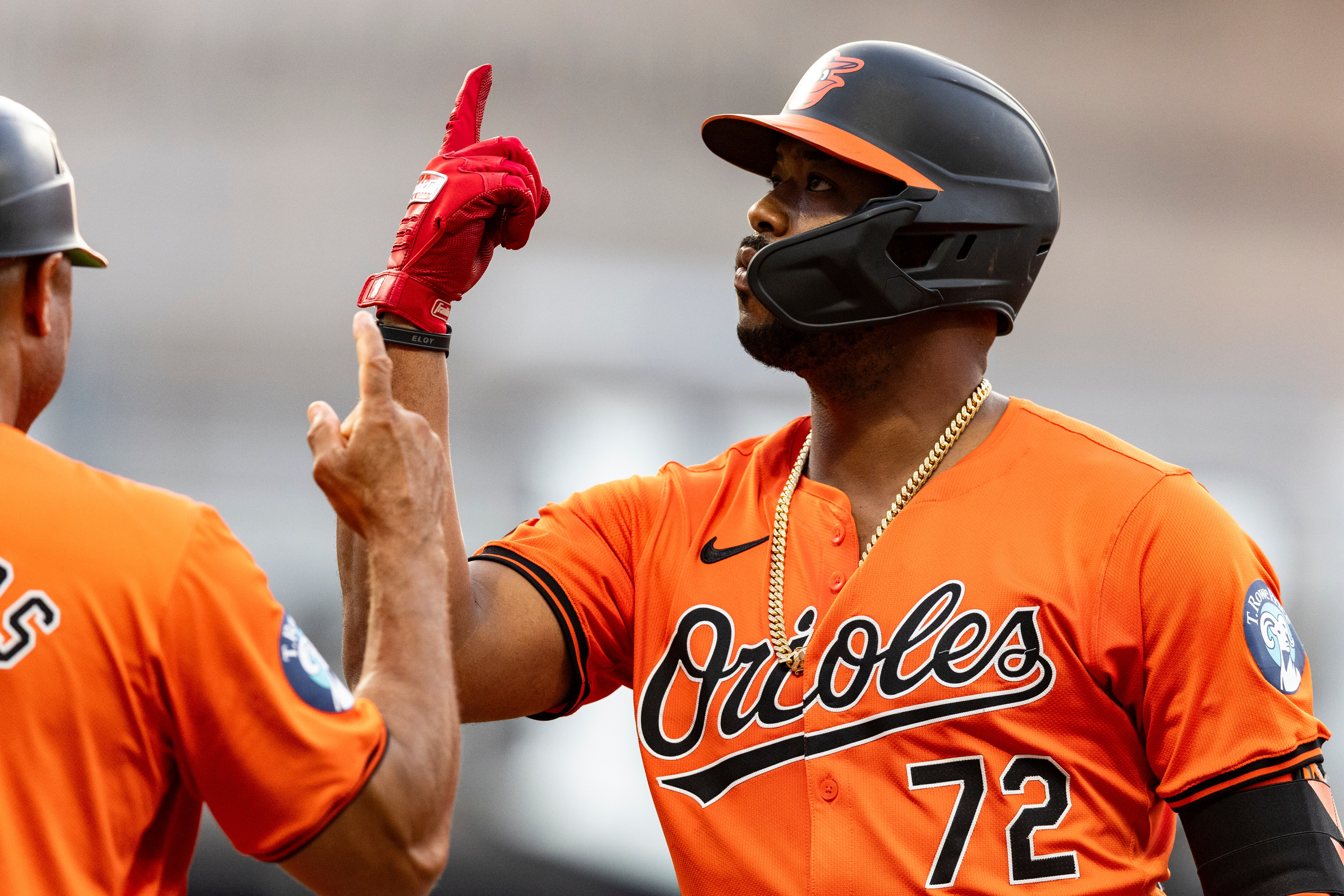 Eloy Jiménez had two hits in three at-bats before the Guardians brought in right-handed relievers.