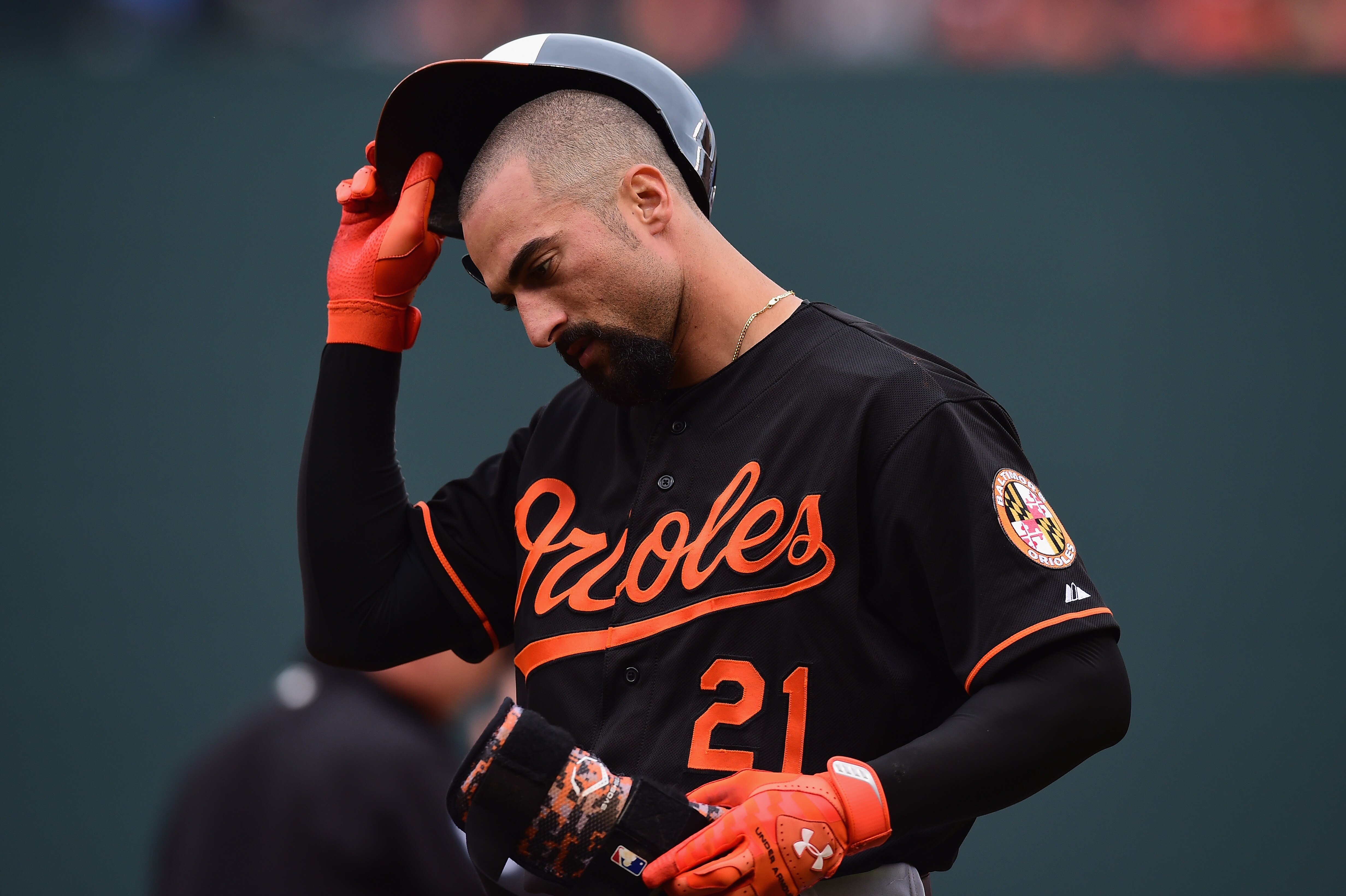 Nick Markakis, pictured in 2014, finished his career with more than 2,000 hits and more than 1,000 runs and RBIs.